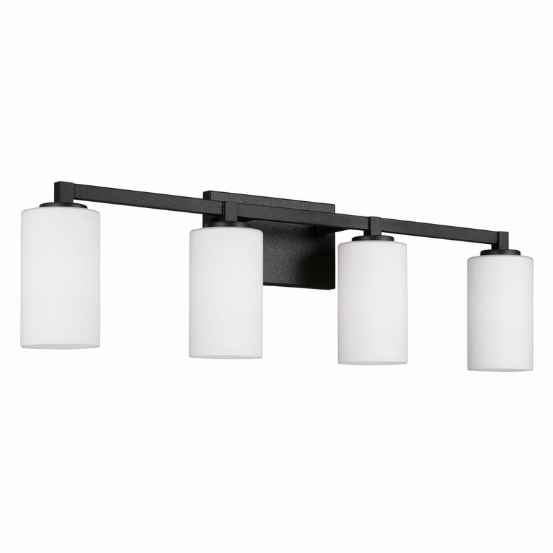 Capital Lighting 119841BI-545 Ravenwood Four Light Vanity, Black Iron