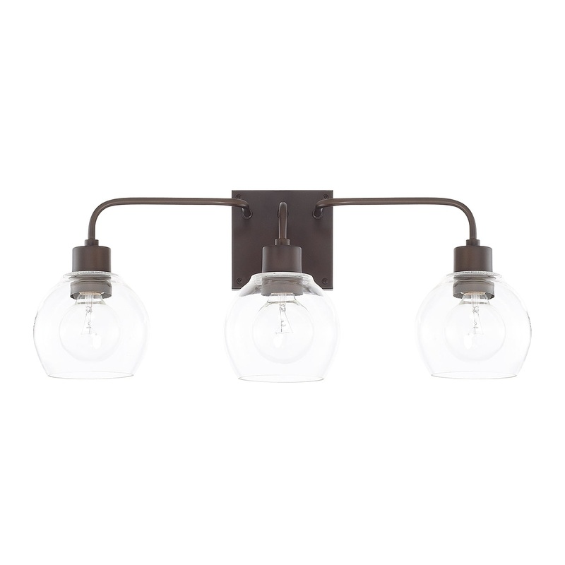 Capital Lighting 120031BZ-426 Tanner Three Light Vanity, Bronze