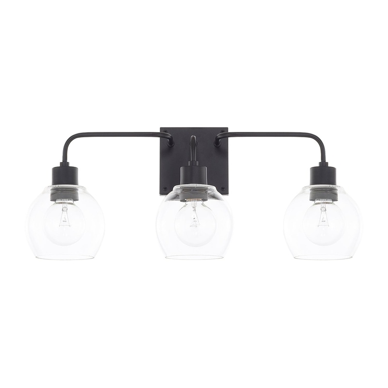 Capital Lighting 120031MB-426 Tanner Three Light Vanity, Matte Black