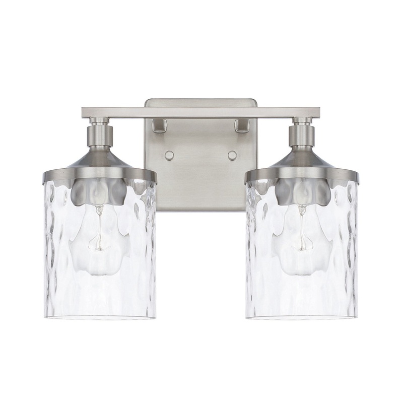 Capital Lighting 128821BN-451 Colton Two Light Vanity, Brushed Nickel