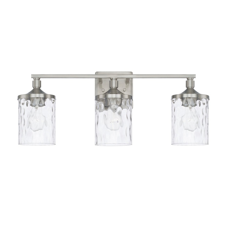 Capital Lighting 128831BN-451 Colton Three Light Vanity, Brushed Nickel