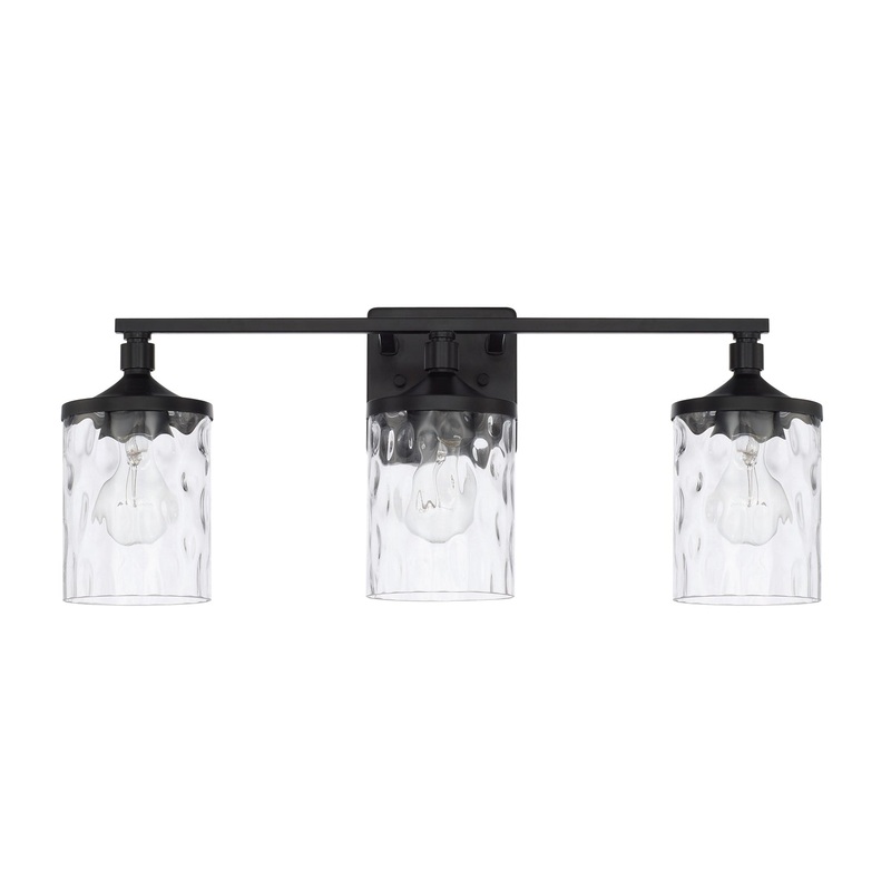Capital Lighting 128831MB-451 Colton Three Light Vanity, Matte Black