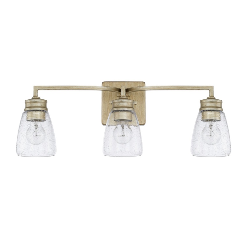 Capital Lighting 129031WG-453 Newbury Three Light Vanity, Winter Gold (Discontinued)