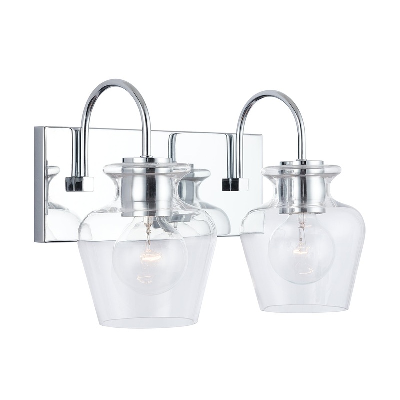 Capital Lighting 138121CH-490 Danes Two Light Vanity, Chrome (Discontinued)