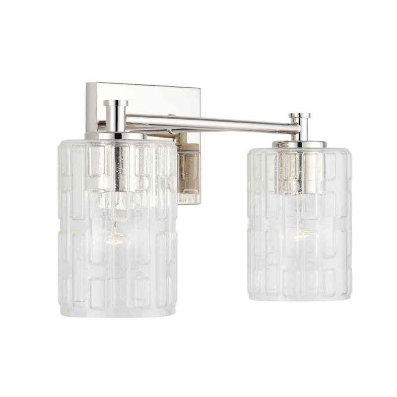 Capital Lighting 138321PN-491 Emerson Two Light Vanity, Polished Nickel (Discontinued)