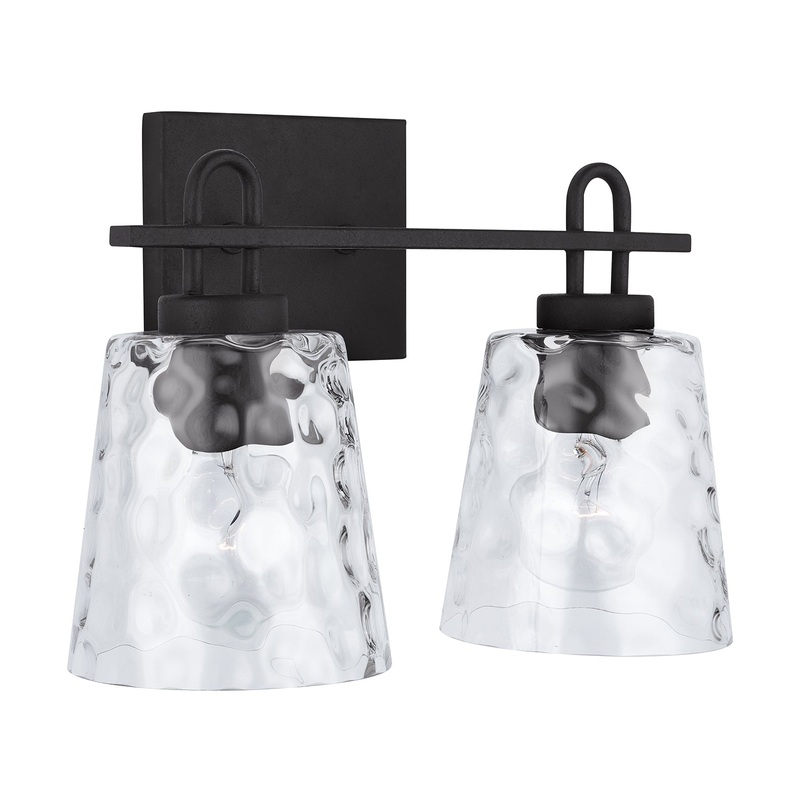 Capital Lighting 138322BI-492 Fenton Two Light Vanity, Black Iron