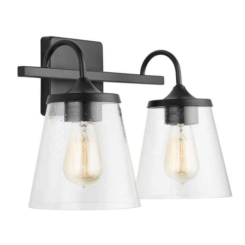 Capital Lighting 139122MB-496 Jayne Two Light Vanity, Matte Black