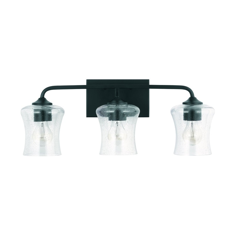 Capital Lighting 139231MB-499 Reeves Three Light Vanity, Matte Black (Discontinued)