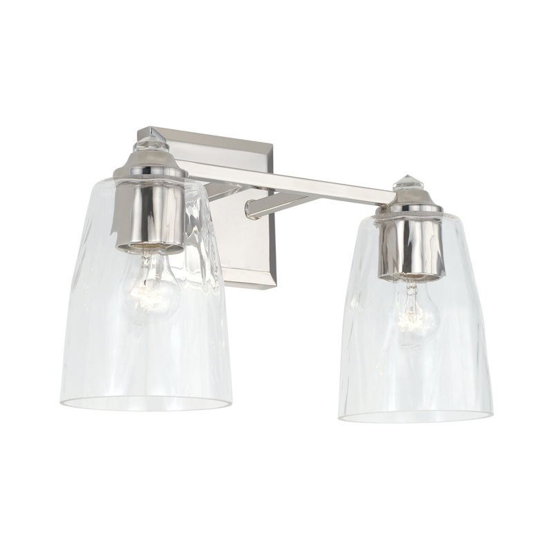 Capital Lighting 141821PN-509 Laurent Two Light Vanity, Polished Nickel
