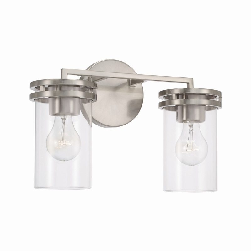 Capital Lighting 148721BN-539 Fuller Two Light Vanity, Brushed Nickel