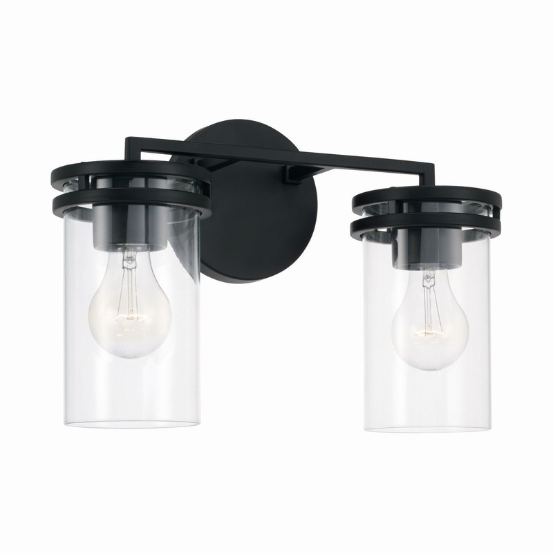 Capital Lighting 148721MB-539 Fuller Two Light Vanity, Matte Black