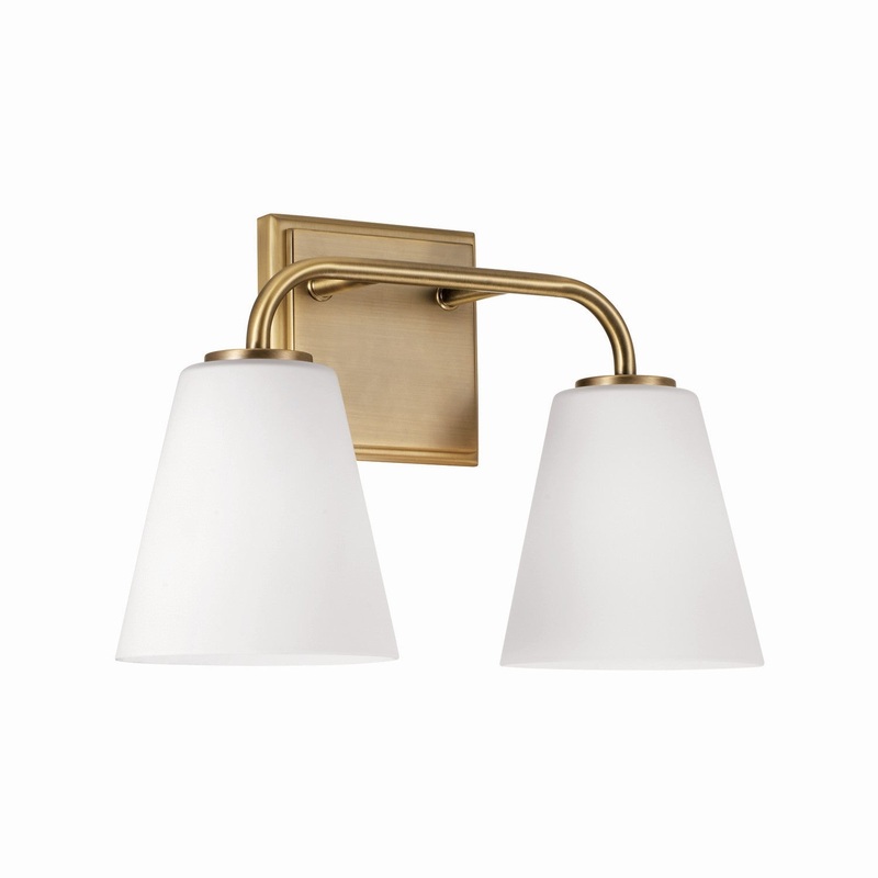 Capital Lighting 149421AD-543 Brody Two Light Vanity, Aged Brass