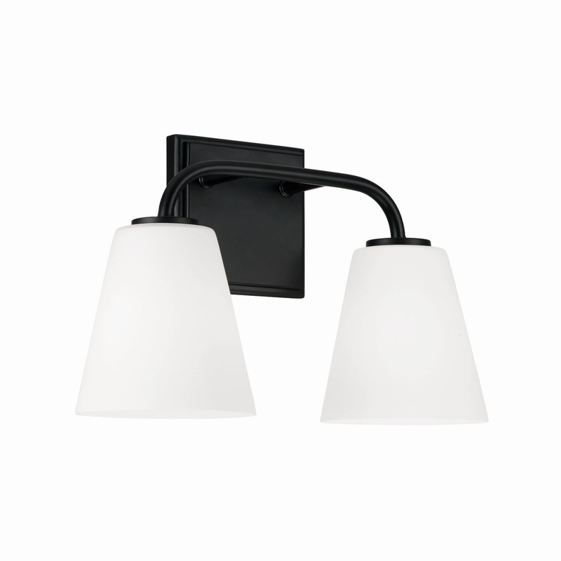 Capital Lighting 149421MB-543 Brody Two Light Vanity, Matte Black