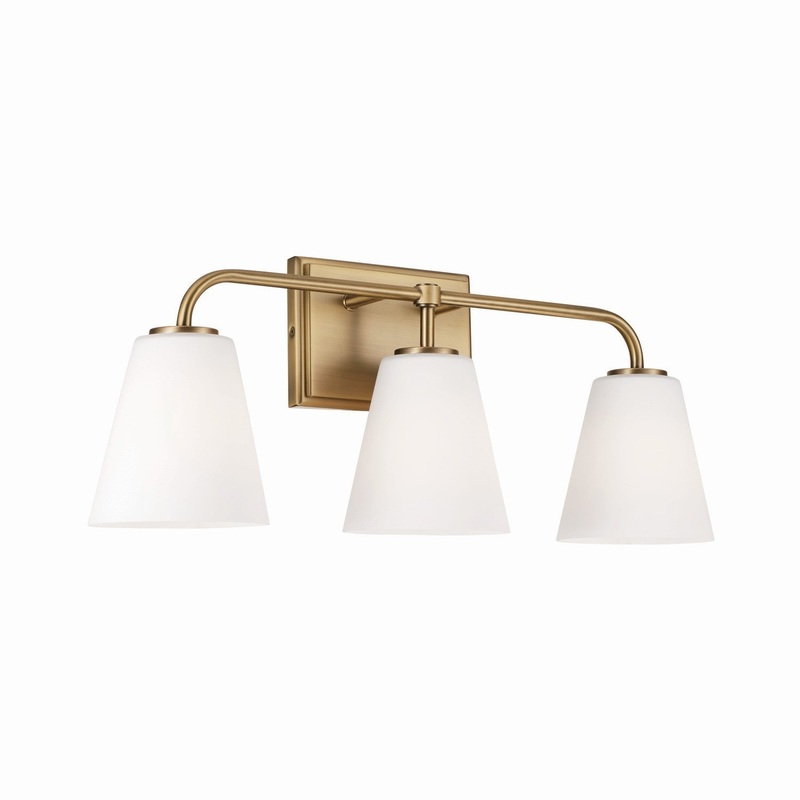Capital Lighting 149431AD-543 Brody Three Light Vanity, Aged Brass