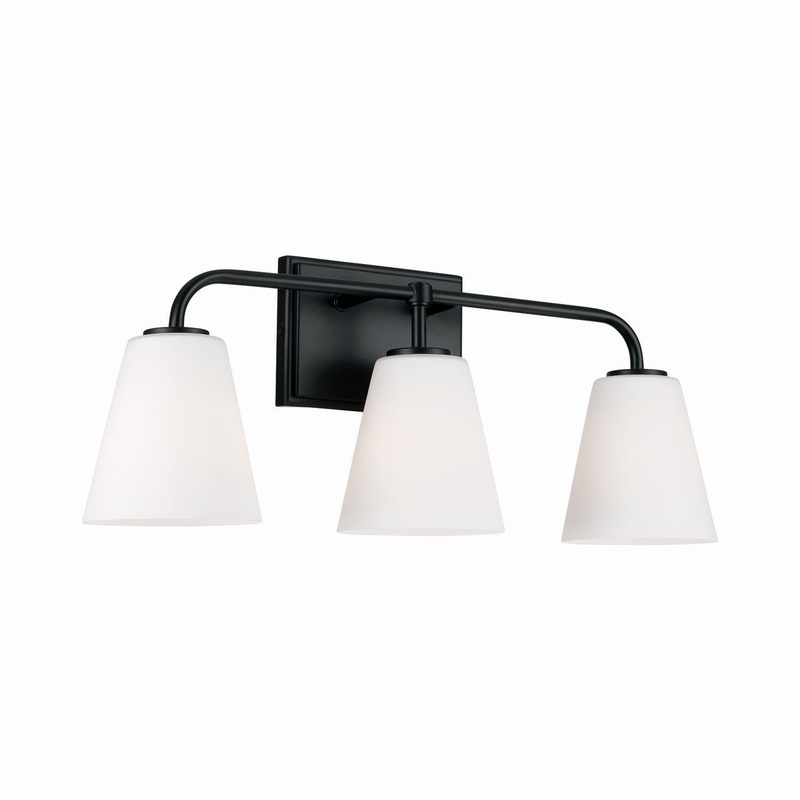 Capital Lighting 149431MB-543 Brody Three Light Vanity, Matte Black