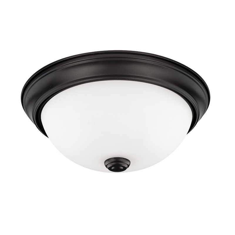Capital Lighting 214721MB Bates Two Light Flush Mount, Matte Black