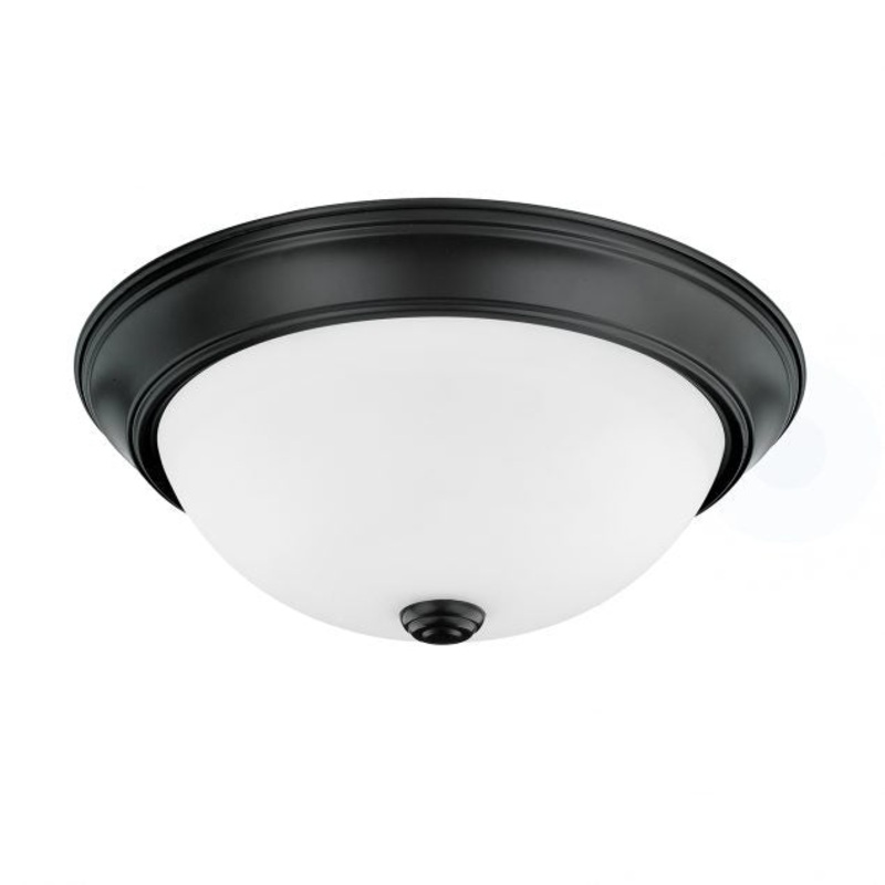 Capital Lighting 214722MB Bates Two Light Flush Mount, Matte Black