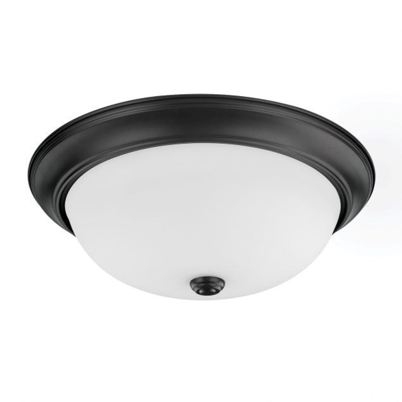 Capital Lighting 214731MB Bates Three Light Flush Mount, Matte Black