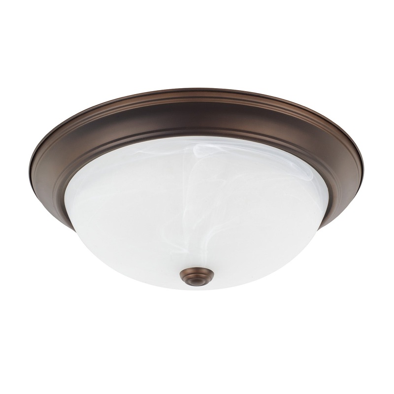 Capital Lighting 219031BZ Bates Three Light Flush Mount, Bronze