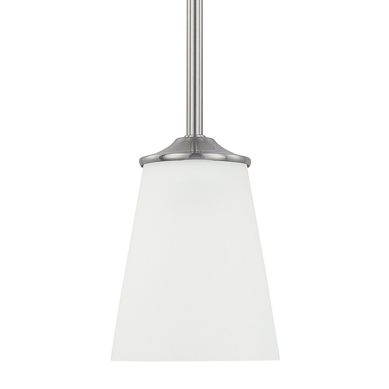 Capital Lighting 314111BN-331 Braylon One Light Pendant, Brushed Nickel