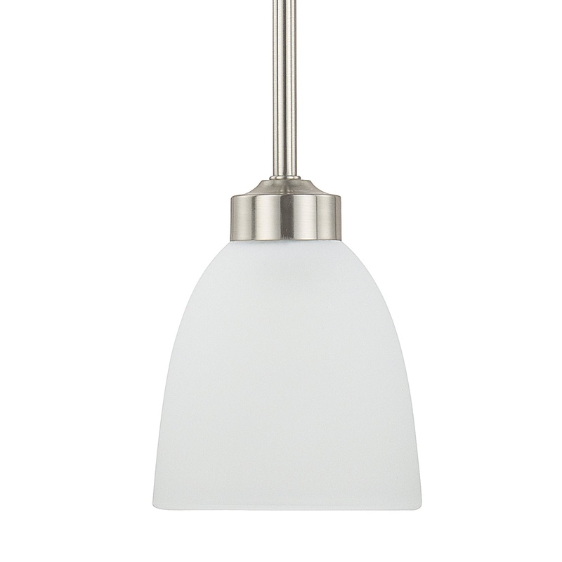 Capital Lighting 314311BN-333 Jameson One Light Pendant, Brushed Nickel