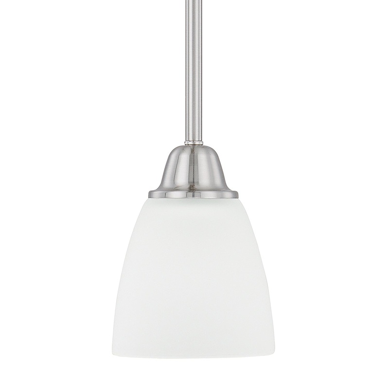 Capital Lighting 315111BN-337 Trenton One Light Pendant, Brushed Nickel