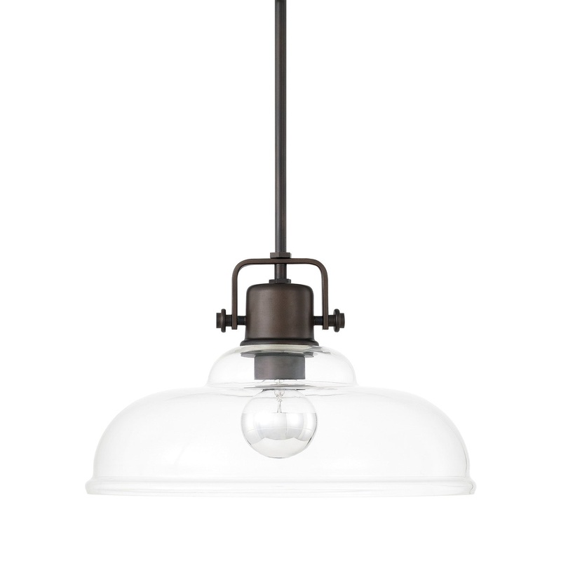 Capital Lighting 319911BB Jack One Light Pendant, Burnished Bronze (Discontinued)