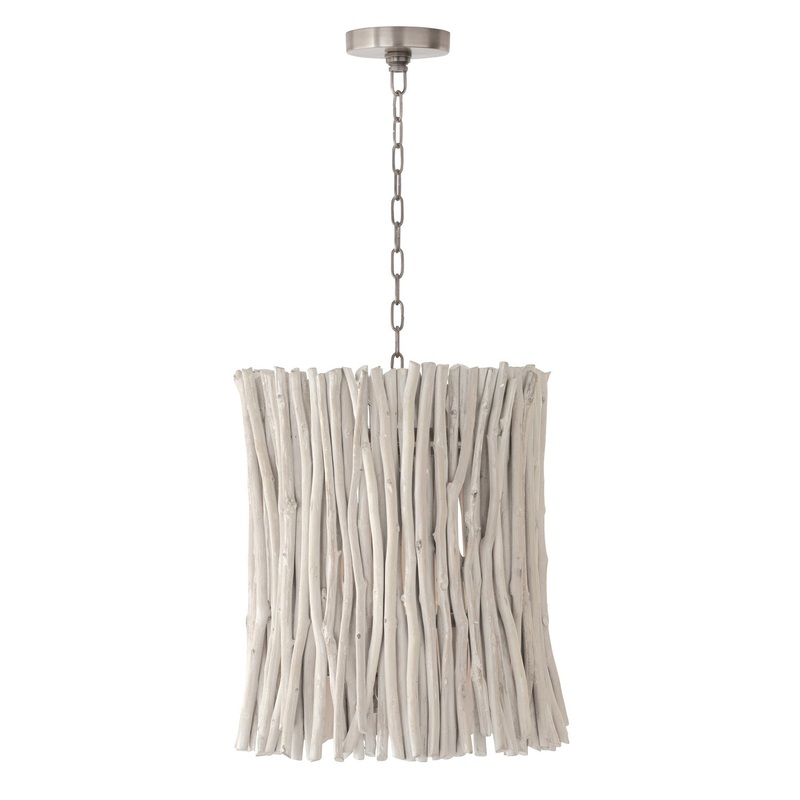Capital Lighting 340242PP Cara Four Light Pendant, Brushed Pewter