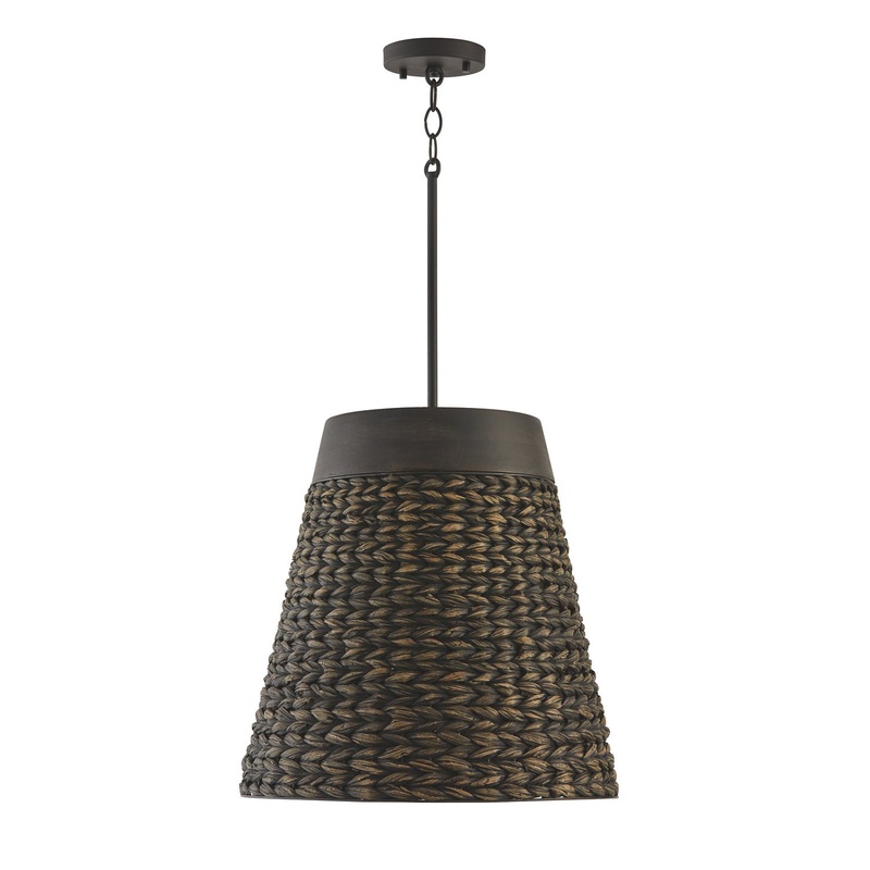 Capital Lighting 343941CW Tallulah Four Light Pendant, Charcoal Wash (Discontinued)
