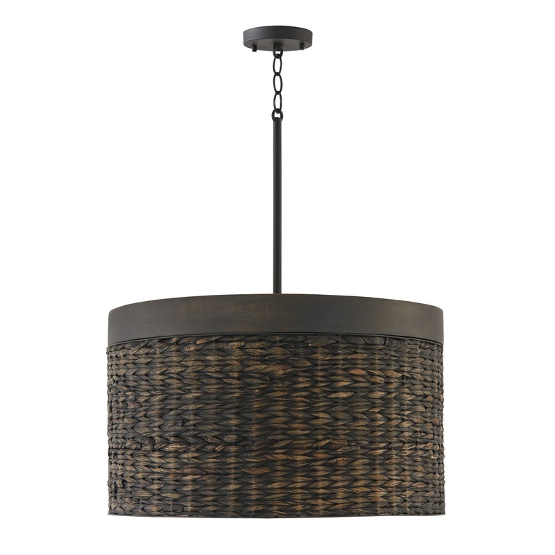 Capital Lighting 343942CW Tallulah Four Light Pendant, Charcoal Wash (Discontinued)