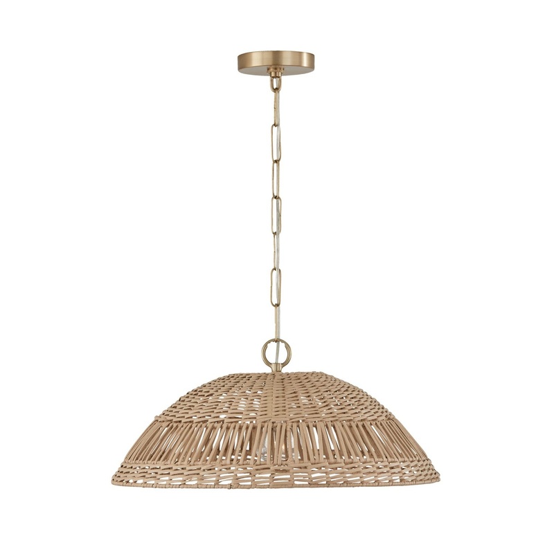 Capital Lighting 347511MA Naomi One Light Pendant, Matte Brass