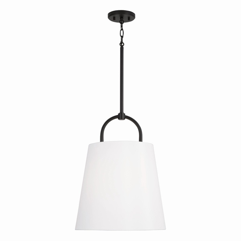 Capital Lighting 349412MB Brody One Light Pendant, Matte Black