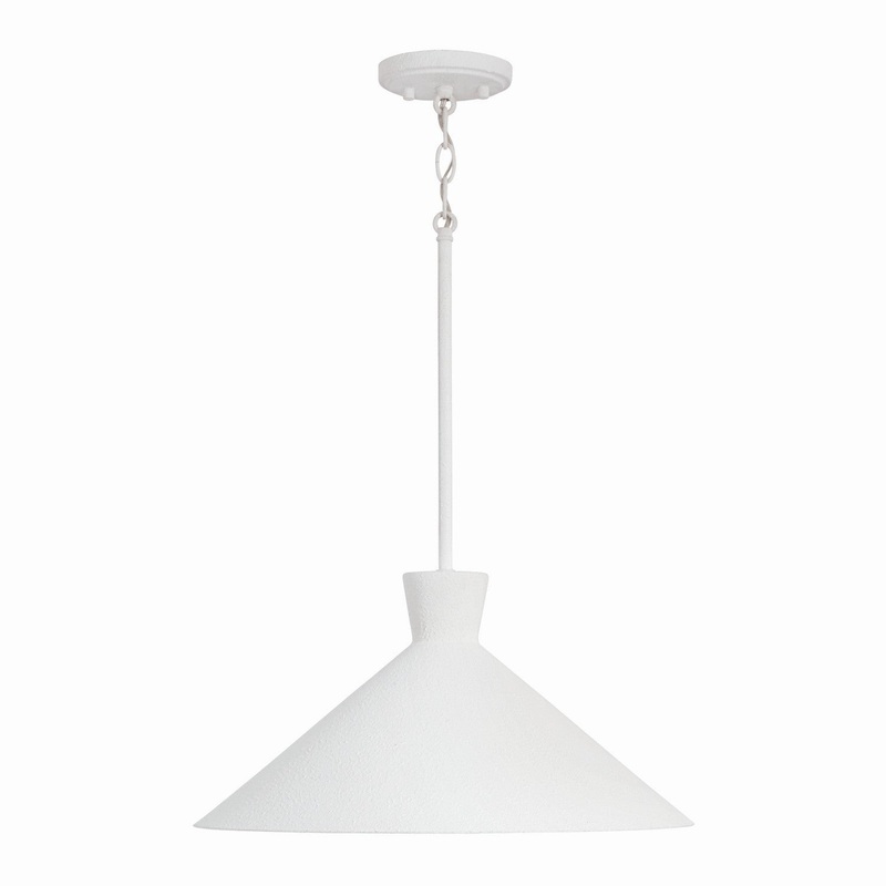 Capital Lighting 350312XW Paloma One Light Pendant, Textured White