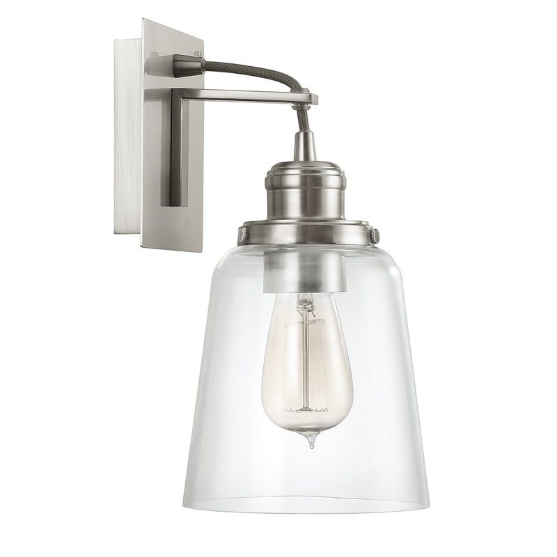Capital Lighting 3711BN-135 Fallon One Light Wall Sconce, Brushed Nickel