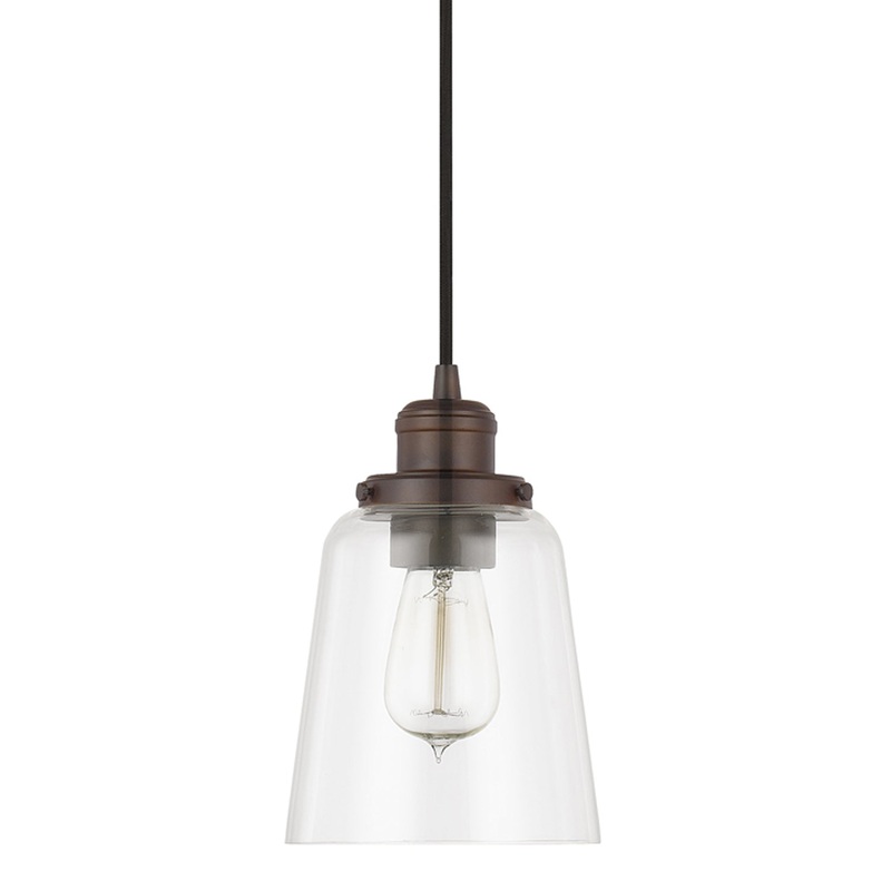Capital Lighting 3718BB-135 Fallon One Light Pendant, Burnished Bronze