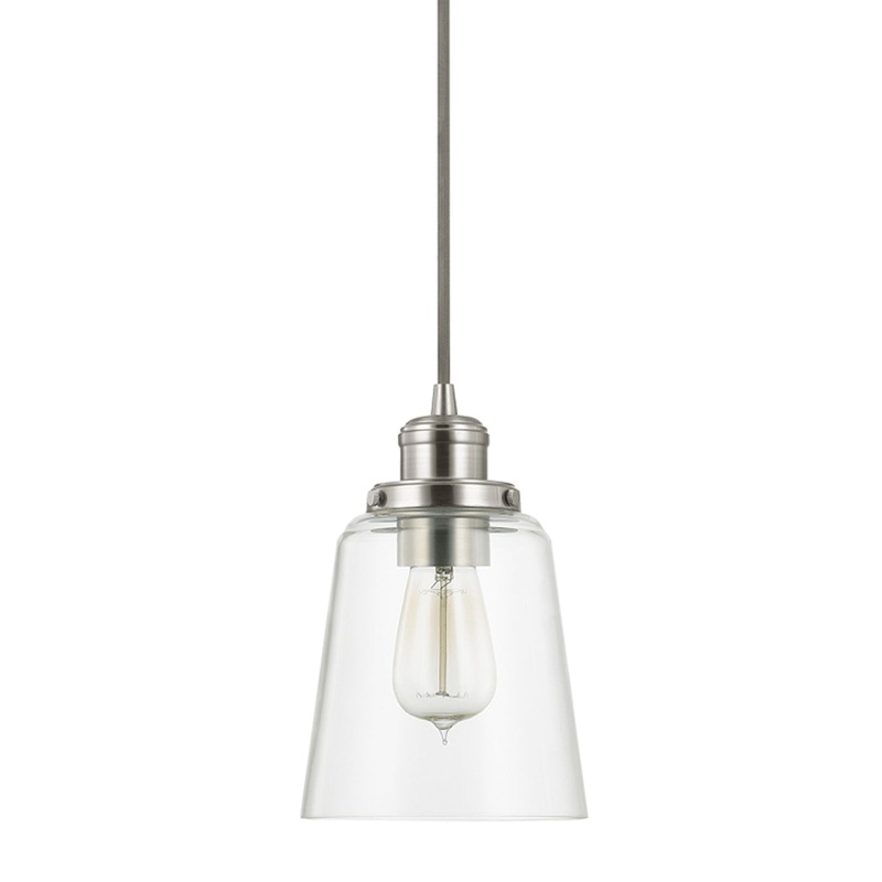 Capital Lighting 3718BN-135 Fallon One Light Pendant, Brushed Nickel