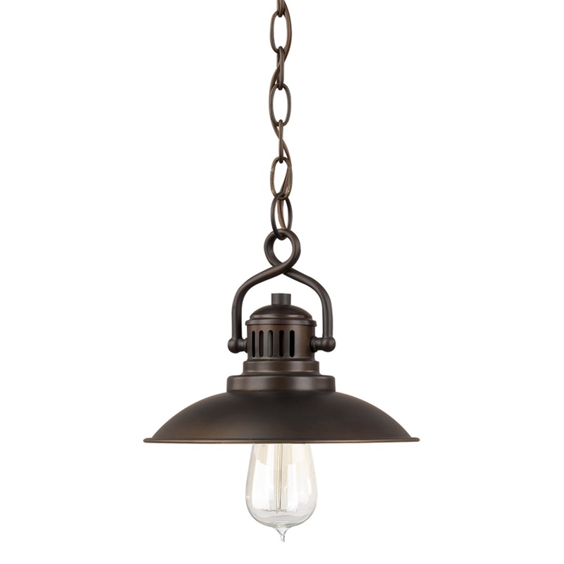 Capital Lighting 3797BB O`Neal One Light Pendant, Burnished Bronze (Discontinued)
