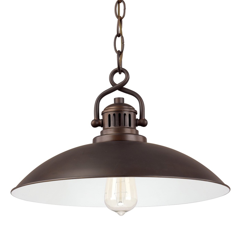 Capital Lighting 3798BB O`Neal One Light Pendant, Burnished Bronze (Discontinued)