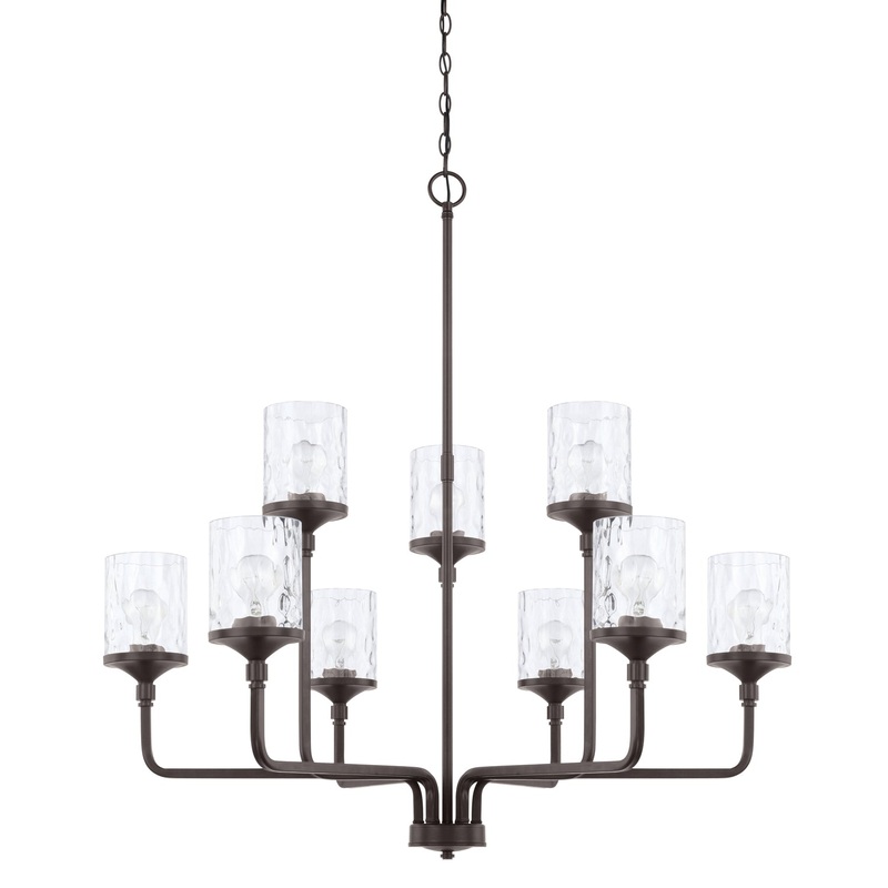 Capital Lighting 428891BZ-451 Colton Nine Light Chandelier, Bronze