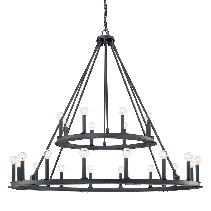 Capital Lighting 4910BI Pearson 24 Light Chandelier, Black Iron