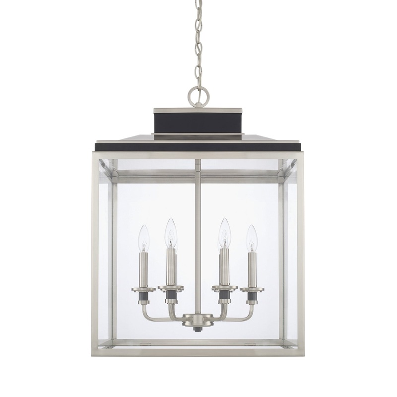 Capital Lighting 525261BT Tux Six Light Foyer Pendant, Black Tie