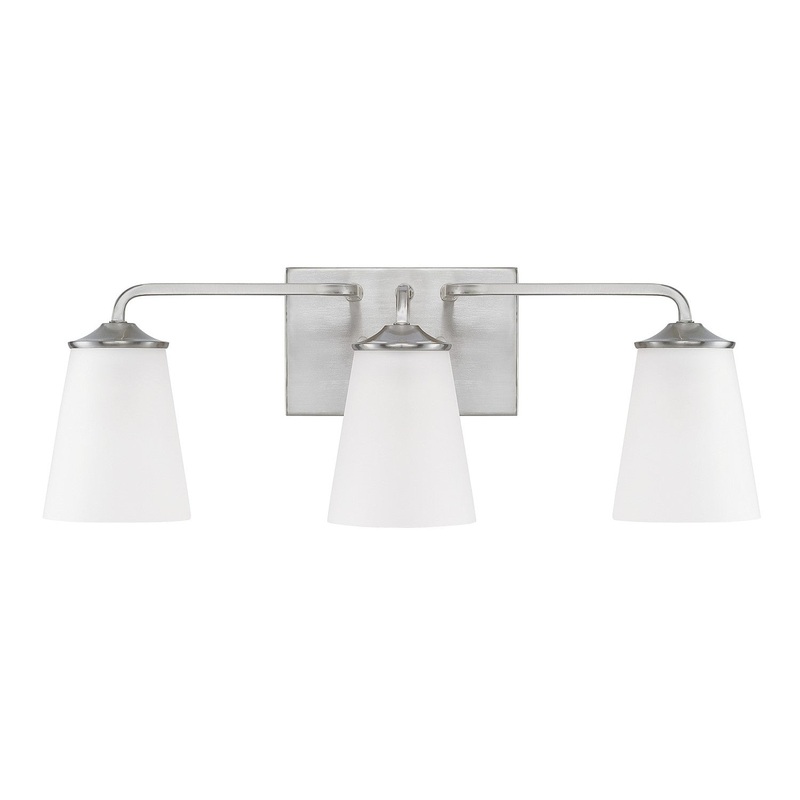 Capital Lighting 114131BN-331 Braylon Three Light Vanity, Brushed Nickel