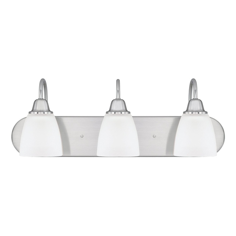 Capital Lighting 115131BN-337 Trenton Three Light Vanity, Brushed Nickel