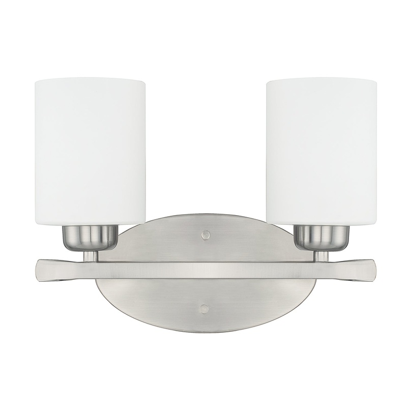 Capital Lighting 115221BN-338 Dixon Two Light Vanity, Brushed Nickel