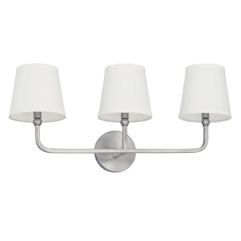 Capital Lighting 119331BN-674 Dawson Three Light Vanity, Brushed Nickel