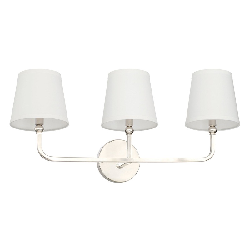 Capital Lighting 119331PN-674 Dawson Three Light Vanity, Polished Nickel