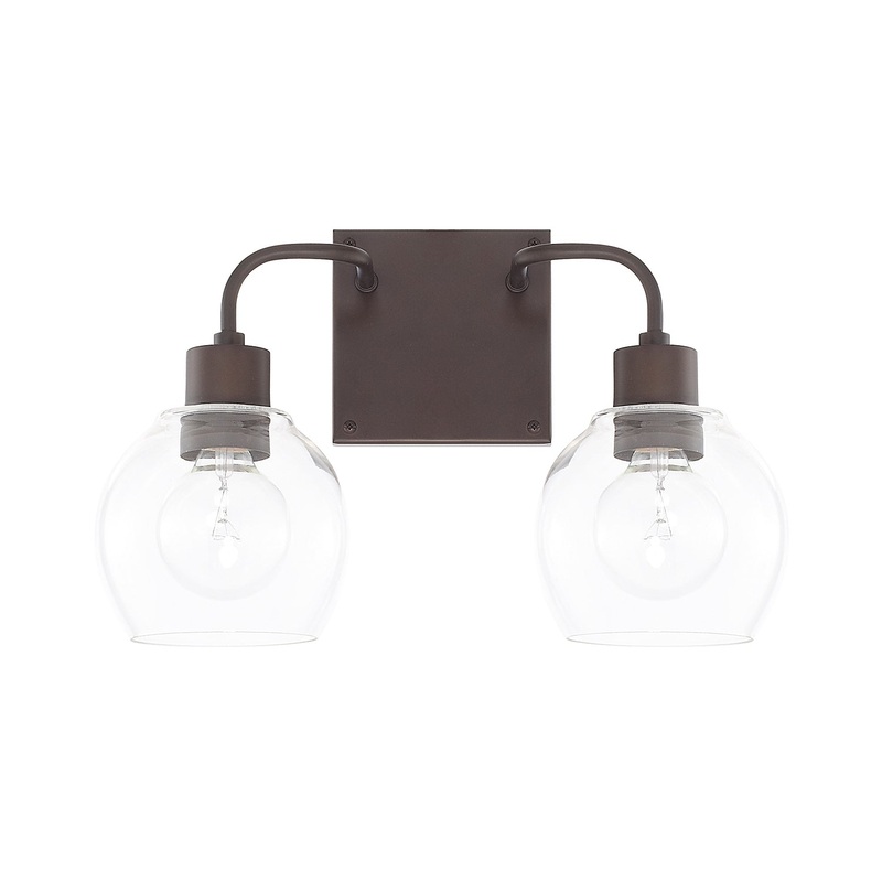 Capital Lighting 120021BZ-426 Tanner Two Light Vanity, Bronze