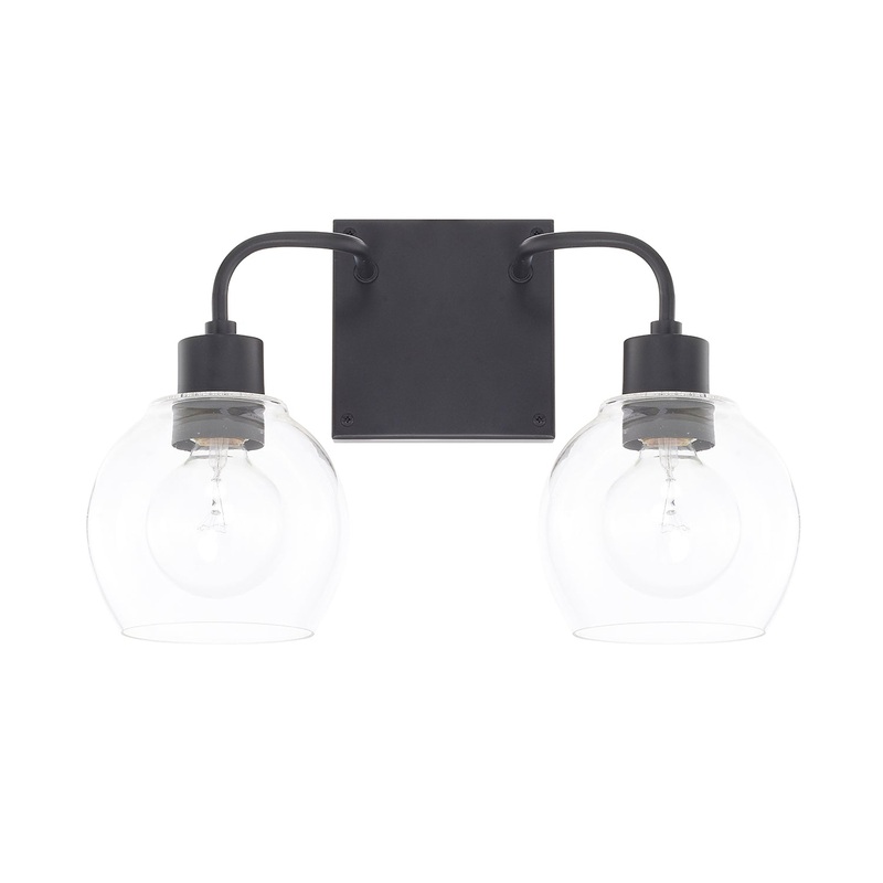 Capital Lighting 120021MB-426 Tanner Two Light Vanity, Matte Black