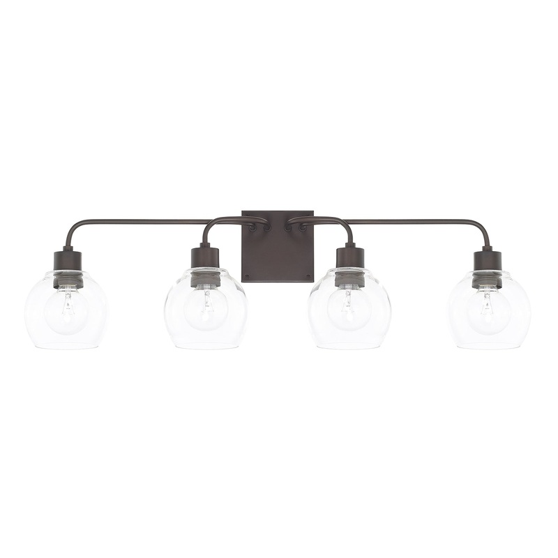 Capital Lighting 120041BZ-426 Tanner Four Light Vanity, Bronze
