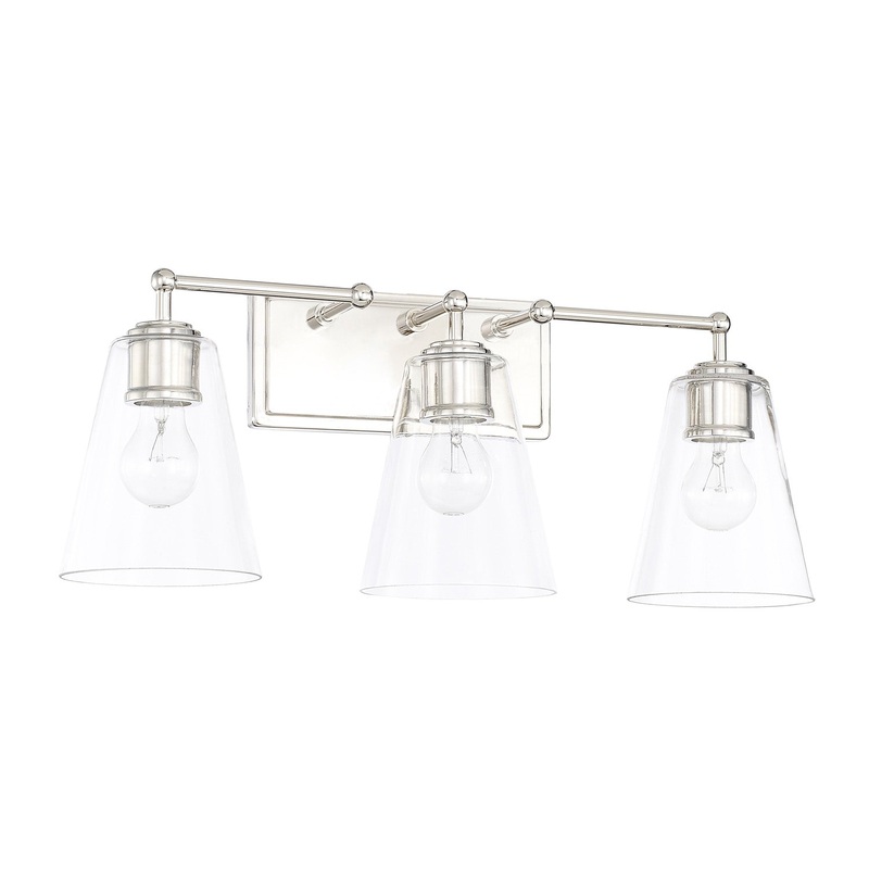Capital Lighting 121731PN-431 Murphy Three Light Vanity, Polished Nickel